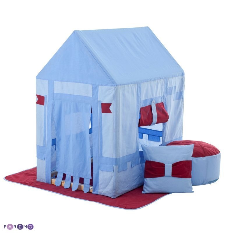 Текстильный домик-палатка с пуфиком для мальчика - Замок Бристоль  